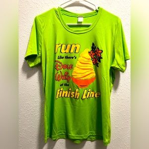 Disney Run like there’s a Dole Whip women’s tech shirt size L